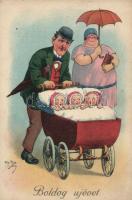 New Year, family humour s: Arthur Thiele