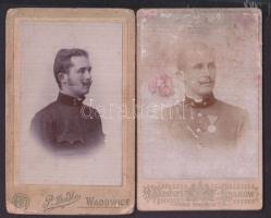 ccí 1870-1900 10 db érdekes keményhátú fotó, benne 2 katonai is / 10 vintage photos with military