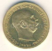 Ausztria 1915. 20K Au "Ferenc József" (6.77g) utánveret T:1- /  Austria 1915. 20 Kronen Au "Franz Joseph I" (6.77g) restrike C:AU