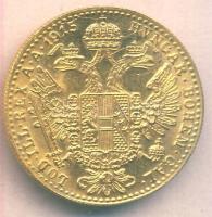 Ausztria 1915. 1D Au "Ferenc József" (3.49g) utánveret T:PP / 
Austria 1915. 1 Ducat Au &q...