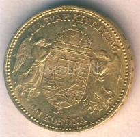 1901KB. 20K Au "Ferenc József" (6.77g) T:2 / 
Hungary 1901. 20 Kronen Au "Franz Josep...