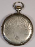 cca 1900 Svájci ezüst zsebóra működő óraszerkezettel de hiányzó mutatókkal és üveggel / Swiss silver...