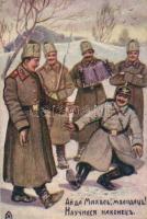 Russian soldiers dancing