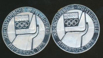 Ausztria 1974. 100Sch Ag (2x) "XII. téli olimpia - Innsbruck-Bergisel sánc" T:PP Austria 1974. 100 Schilling Ag (2x) "Winter Olympics Innsbruck-Bergisel ski jump" C:PP