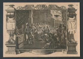 cca 1850 10 db bibliai illusztráció metszet / 10 vintage etchings 22x15 cm