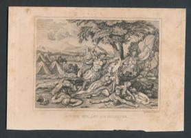 cca 1850-1910 7 db rézkarc és litho nyomat / 7 etchings