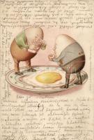 Eggs grief litho, bizarre (cut)