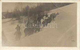 Military WWI soldiers in snow photo (fa)