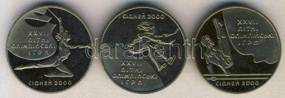 Ukrajna 2000. 2H CuNi (3x) "Olimpia Sidney-távolugrás, szertorna, gimnasztika" T:PP
Ukrain...