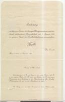 1904/1910  2db nagyszebeni báli meghívó német nyelven