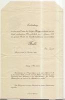 1904/1910  2db nagyszebeni báli meghívó német nyelven