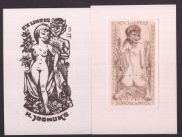 39db klf külföldi és magyar erotikus ex libris szignált egyedi darabokkal