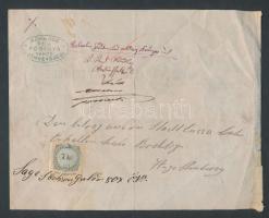 1885 Kéményseprő számla 7kr okmánybélyeggel / Chimneysweep invoice 21x16 cm