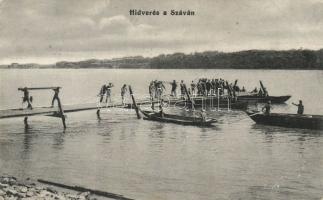 Bridge construction on the river Sava