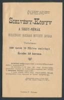 cca 1900 Szelvény-könyv a Siketnémák kolozsvári országos intézete javára 100 db 10 filléres szelvénnyel. Koplett. / Booklet with 100 pcs 10f aid-stamp for the deaf-numb institute of Cluj