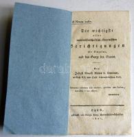 Joseph Arnold Richter: Die wichtigste aller naturwissenschaftlich ökonomischen Berichtungen für Einzelne und das Ganze des Staats. Buda 1821. Egyetemi Nyomda 22p. Papírkötésben. Felvágatlan, szép állapotban.