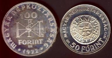 1972. 50Ft Ag + 100Ft Ag "I. István" pár T:PP Csak 6000db!