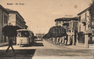 Rimini Via Roma with tram