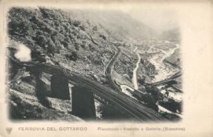 Ferrovia del Gottardo / Gotthardbahn railway tracks, viaduct