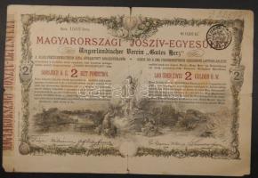 1888. "Magyarországi Jószív Egyesület" sorsjegye 2Ft-ról