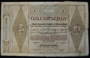 Pásztó 1933. "Pásztói Keresztény Takarék-és Hitelszövetkezet" üzletrészjegye 40P-ről