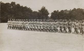 K.u.K. army, Hungarian soldiers marching, photo