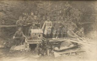 Military WWI K.u.K. soldiers with model farm and mill