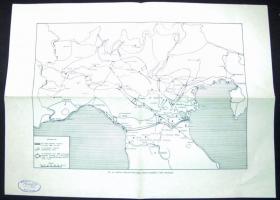 47db kisméretű katonai térkép a II. világháború európai frontjairól
