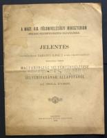 Jelentés Magyarország selyemtenyésztése és selyemiparának állapotáról az 1900-ik évben. Szekszárd 1900. Báter János 24p. 2 képpel.