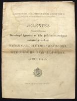 Jelentés Magyarország selyemtenyésztése és selyemiparának állapotáról az 1901-ik évben. Bp. 1901. Franklin 24p. 1 képpel. (2 kis szakadás)