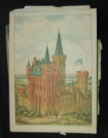 Nagy vegyes nyomtatvány tétel: szabásminták, hímzésminták, háztartási folyóiratok, stb