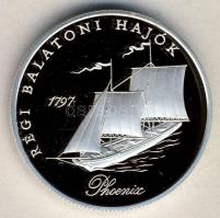 1998. 2000Ft Ag "Régi balatoni hajók II-Phoenix" eredeti dísztokban tanúsítvánnyal T:PP