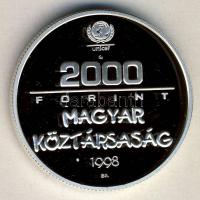 1998. 2000Ft Ag "UNICEF-A világ gyermekei" T:PP Díszdobozban, tanúsítvánnyal!