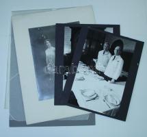 60db régi fotó, közte nagyméretű keményhátú is, nagy része albumban