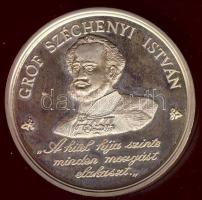 DN "Magyar Hitel Bank-Széchenyi István" Ag emlékérem 34,53g dísztokban T:PP