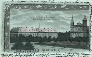 Nagyvárad episcopal palace and cathedral litho (EB)