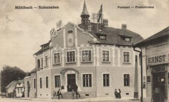 Szászsebes post office and the shop of Ernst (EK)