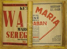 1926-1930  11db színházi, hangversenyes plakát: Németh Mária, Wakots Margit, Seregély Anna, Zeneművé...