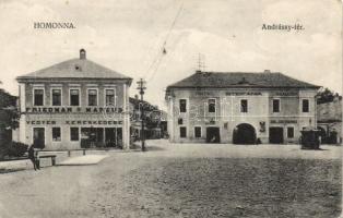 Homonna Andrássy square Hotel Stefánia, the shop of Friedmann & Markus