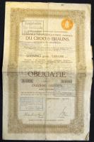 Hollandia/Amsterdam 1921. Du Croo & Brauns részvénytársaság kötvénye 1.000.000G-ről szelvényekkel Netherlands/Amsterdam 1921. Du Croo & Brauns Corporation bond about 1.000.000 Gulden with coupons