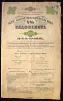 1920. "Pesti Magyar Kereskedelmi Bank" záloglevele 1000K-ról, szelvényekkel