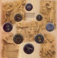 1999. 50f-100Ft 8klf db, szettben "75 éves a Magyar Nemzeti Bank" T:BU Csak 7000db!