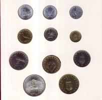 1993. 10f-200Ft 11klf db "lapozós" szettben, benne 200Ft Ag "MNB" T:BU