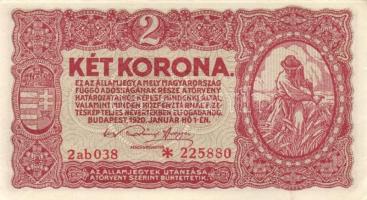 1920. 2K "2 aa" (2x) egymás utáni sorszámmal + 2K "2 ab *" (2x) egymás utáni sor...