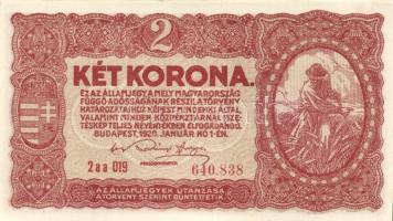 1920. 2K "2 aa" (2x) egymás utáni sorszámmal + 2K "2 ab *" (2x) egymás utáni sor...