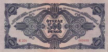 1945. 500P (3x) nagyon közeli sorszámmal T:I- (apró sarokkopás)