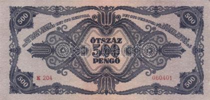 1945. 500P (3x) nagyon közeli sorszámmal T:I- (apró sarokkopás)