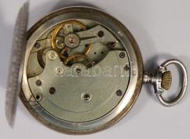 Dekoratív ezüst apáca zsebóra, díszes dupla fedelű, szép állapotban! / Small silver pocket-watch