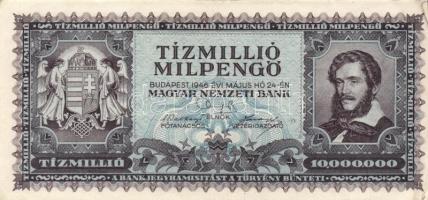 1946. 10.000.000MP (4x) színváltozatok közte T:II,II-