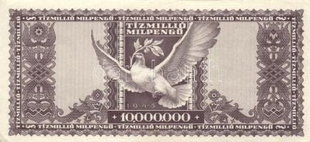 1946. 10.000.000MP (4x) színváltozatok közte T:II,II-